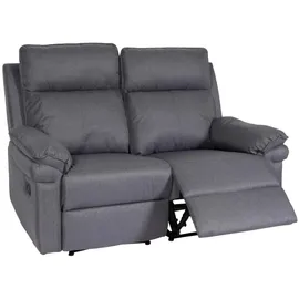 MCW Kinosessel MCW-L94 Stoff/Textil 2er  ~ 72 x 100 x 90 cm Dunkelgrau mit Liegefunktion