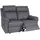 MCW Kinosessel MCW-L94 Stoff/Textil 2er  ~ 72 x 100 x 90 cm Dunkelgrau mit Liegefunktion
