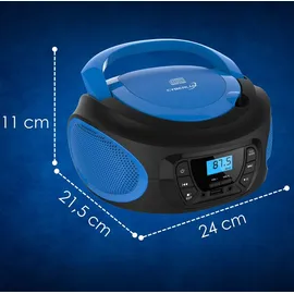 Cyberlux Tragbarer CD-Player Kinder Radio Blau