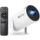 WOOPKER Mini Projektor mit WiFi 6 und BT 5.2, Full HD 1080P Unterstützt Mini Beamer, Portabler Heimkino Beamer 200ANSI Kompatibel mit iOS/Android/TV Stick/PS5/Xbox