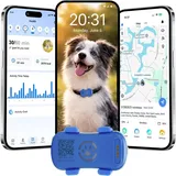 GPS-Tracker für Hunde,4G Hundetracker,chtzeit-Ortung,virtueller Zaun 100% wasserdicht Haustierortung,Ortungsgerät für entlaufene Katzen