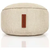 Green Bean Sitzsack Home Linen Sitzsack Pouf -, EPS-Perlen Füllung - Sitzkissen für Kinder und Erwachsene braun Ø 45 cm