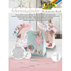 folia Adventskalender 'Geschenktaschen Pastell' 26-teilig
