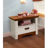 otto home Nachtkonsole OTTO HOME "Konrad", weiß (weiß, kirschbaumfarben), B:56cm H:45cm T:39cm, Sideboards, Nachtkonsole, aus massiver, FSC-zertifizierter Kiefer