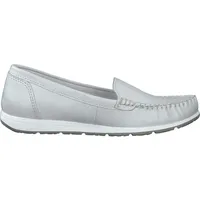 Marco Tozzi Damen Slipper Ziernaht Leder Mokkassin 2-24600-42, Größe:41 EU, Farbe:Weiß - Weiß 41