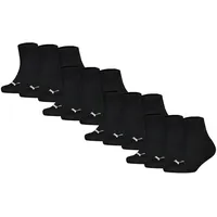 Puma Quarter Socken 12er Pack Schwarz 39-42