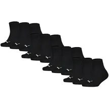 Puma Quarter Socken 12er Pack Schwarz 39-42
