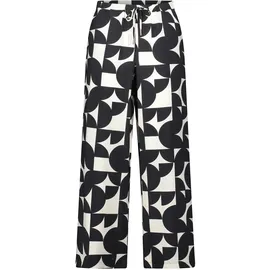 Betty & Co Schlupfhose mit Print Schwarz/Weiß 46