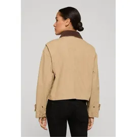 URBAN CLASSICS Übergangsjacke Damen Ladies Workwear Cropped Baumwolle Jacket beige M - Beige - M
