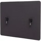 Mendler Akustik-Tischtrennwand HWC-G75, Büro-Sichtschutz Schreibtisch Pinnwand, doppelwandig Stoff/Textil ~ 60x75cm braun-grau