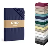 OTTO home Spannbettlaken Jersey 90 x 200 - 140 x 200 - 180 x 200 cm blau