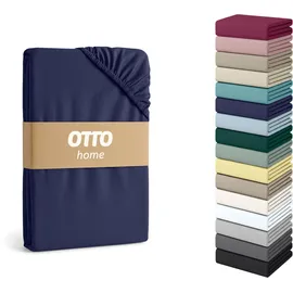 OTTO home Spannbettlaken Jersey 90 x 200 - 140 x 200 - 180 x 200 cm blau