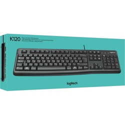 Logitech Tastatur USB LOGITECH K120 sw Tastatur