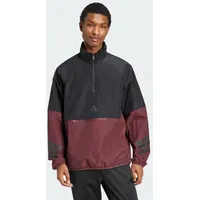 Adidas Future Icons 3-Streifen Woven Halbreißverschluss-sweatshirt Aurora Ruby L