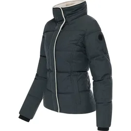 Ragwear Damen, Wasserdichte Steppjacke mit abnehmbarer Kapuze Gleama Melange YOUMODO Dark Grey Gr. S - S