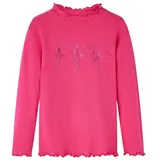 vidaXL Kinder Langarmshirt Ballerinen Langarm T-Shirt Jungen Kindershirt Knallrosa 116 - 116