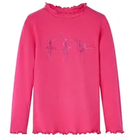 vidaXL Kinder Langarmshirt Ballerinen Langarm T-Shirt Jungen Kindershirt Knallrosa 116 - 116