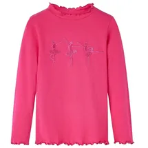 vidaXL Kinder Langarmshirt Ballerinen Langarm T-Shirt Jungen Kindershirt Knallrosa 116 - 116