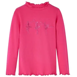 vidaXL Kinder Langarmshirt Ballerinen Langarm T-Shirt Jungen Kindershirt Knallrosa 116 - 116