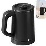 Mini Wasserkocher 0,6L aus 304 Edelstahl, Reise Wasserkocher 800W, tragbarer elektrischer Teekocher mit Abschaltautomatik