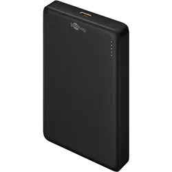goobay Magnetische Wireless Powerbank mit 10.000mAh, haftet magnetisch an der Handyrückseite, ultraleichte Mini-Powerbank