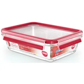 Emsa Frischhaltedose rechteckig rot 16,7 cm x 22,6 cm x 7 cm 1,1 l 4-teiliges Set