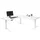 Mendler Eckschreibtisch HWC-D40 Weiß