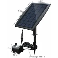 Bürstenlose Solar-Teichwasserpumpe, Solar-Brunnen-Wasserpumpe mit Solarpanel, 9 v, 2,5 w, 200 l/h