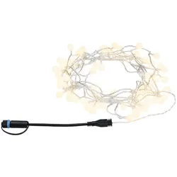 Plug & Shine LED Lichterkette Warmweiß  IP44 3000K Schwarz