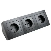 McPower Steckdosenblock Flair 0,15 m Anthrazit 3 St.