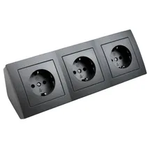 McPower Steckdosenblock Flair 0,15 m Anthrazit 3 St.