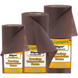 Aquagart 63m2 Gartenvlies Unkrautvlies 80g 1,8m breit braun