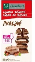 Damhert Chocolat Praline Moins de Sucres 85 g