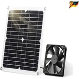 SUNYIMA Solarventilator 12W wetterfest DC Fan für kleine Hühnerställe, Gewächshäuser, Schuppen, Haustier Häuser, Fenster Auspuff