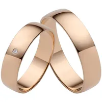 Trauring FIRETTI "Schmuck Geschenk Gold Hochzeit Ehering "LIEBE"" Fingerringe Gr. 22, ohne Brillant, Roségold 375, 5mm, rosegold (roségoldfarben) Made in Germany, wahlweise mit oder ohne Brillant