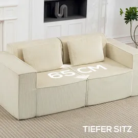 Homcom 3 Sitzer Sofa-202L x 90B x 76H cm-Beige | Gr.: onesize