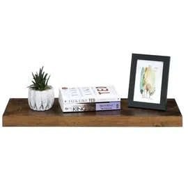 VASAGLE Wandregal 60 x 20 x 3,8 cm Braun