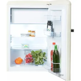 Amica KS 15615 B Retro-Kühlschrank (108 l, 860 mm hoch, Beige)