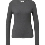 s.Oliver Geripptes Langarmshirt mit Knopf-Detail am Arm - grau - 42