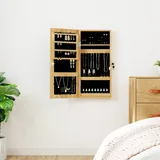 vidaXL Schmuckschrank mit Spiegel und LED-Beleuchtung