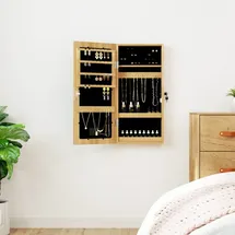vidaXL Schmuckschrank mit Spiegel und LED-Beleuchtung