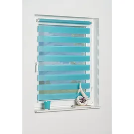 K-HOME Doppelrollo Andorra 40 x 150 cm blau/türkis