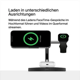 Belkin BoostCharge Pro Drahtloses 3-in-1-Ladegerät mit MagSafe 15W schwarz