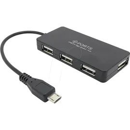 Sertronics 125150 Schnittstellen-Hub USB 2.0 Micro-B schwarz