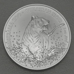 Silbermünze 1oz Sumatra-Tiger 2020 Australia Zoo (Australien)