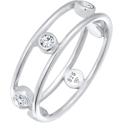 Elli Kristalle Glamouröse Elegant 925 Silber Ringe   Damen 