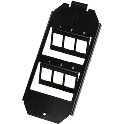 LogiLink 2 x 3 - Leeres Keystone-Patchpanel - Bodendosen-Montage