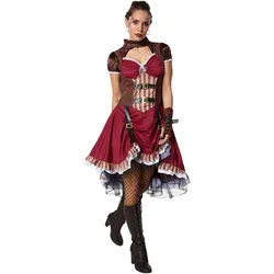tectake® Frauenkostüm Steampunk Edelfrau