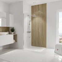 Schulte Duschrückwand »DecoDesign«, Höhe: 255 cm, Aluminium-Verbundplatte - braun
