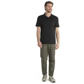 Icebreaker Merino 150 Tech Lite Iii Kurzarm-poloshirt - Black - 2XL